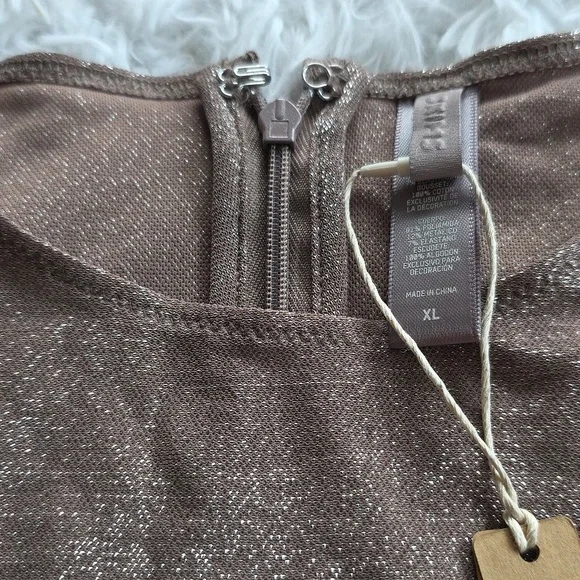 SKIMS Shimmer Catsuit Jumpsuit Umber Womens XL NWT - Picture 10 of 14